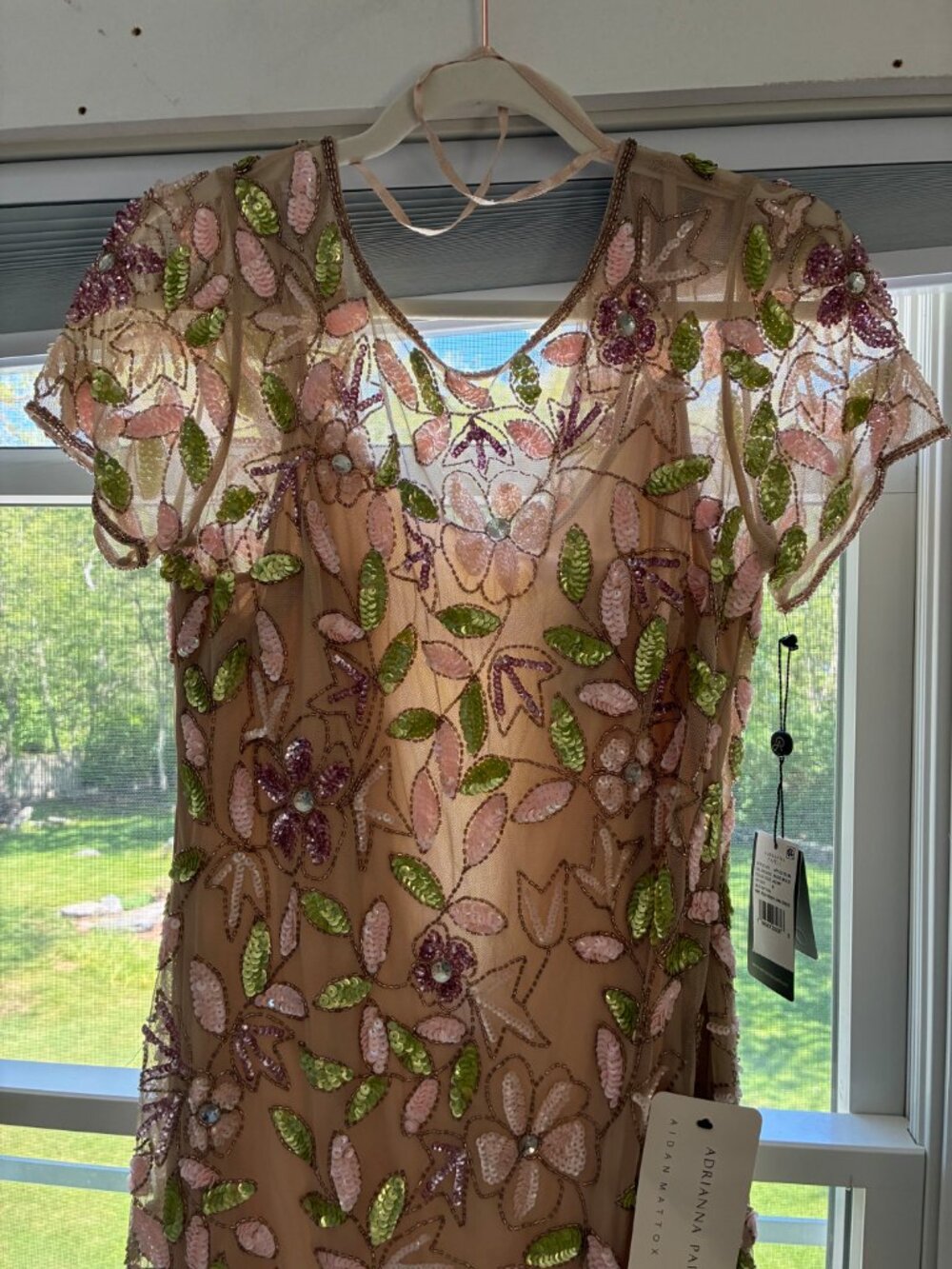 Women's Adrianna Papell short sleeve sequence Dress - Picture 4 of 7